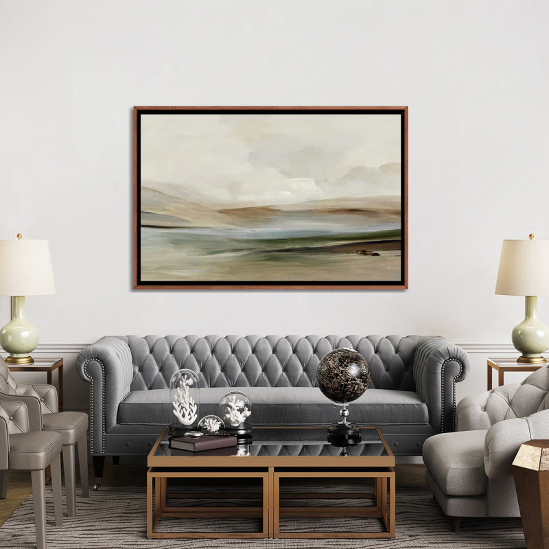 Echoes of Solitude - Wall Art Print - Framed Canvas, 40" H x 60" W, Brown