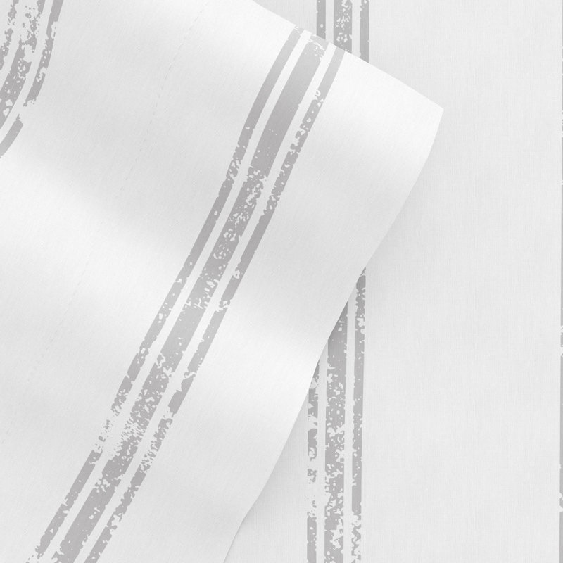 Distressed Navy Coastal Stripe Pattern Microfiber Sheet Set, King Sheet Set with 2 Pillowcases, Striped 2