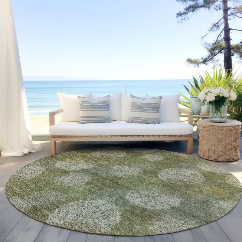 Tapis Chayden avec envers antidérapant, Rond 8 pi