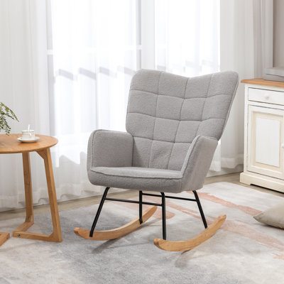 Tabyana Solid Wood and Steel Rocking Chair