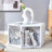 Hexagonal MDF Coffee Table, White Marbl Pattern Stickers, Multi-Hole Design To Give More Storage Space, Simple And Convenient Design Makes It Suitable For All Kinds Of Style Scenes. 25*21.6-1332669292
