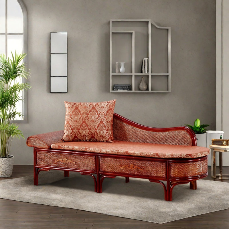 Chaise en bois massif tissé, Orienté à gauche (vu de face)