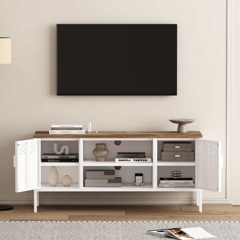 Armoire de rangement en métal Landen, Blanc