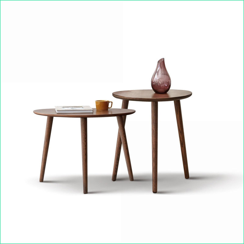 Table basse 100% chêne massif - Table d'appoint compacte polyvalente pour le salon, l'écurie et amp; Peu encombrant