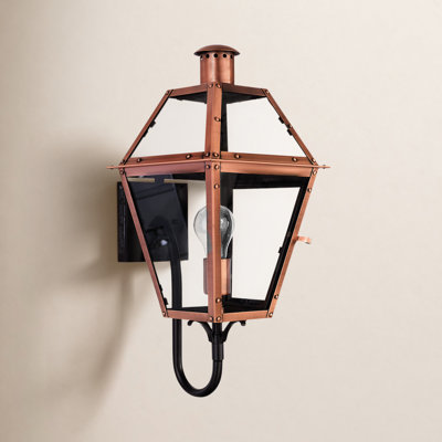 Amber Solid Brass Wall Light