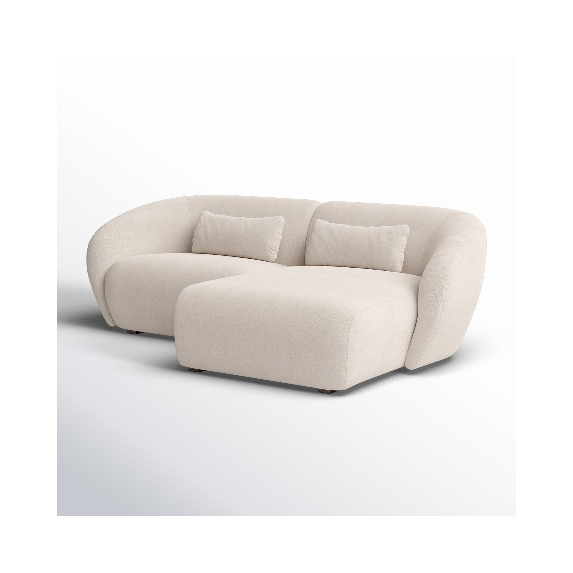 Anson 2 - Piece Upholstered Modular Sectional , Right Hand Facing, Warm White