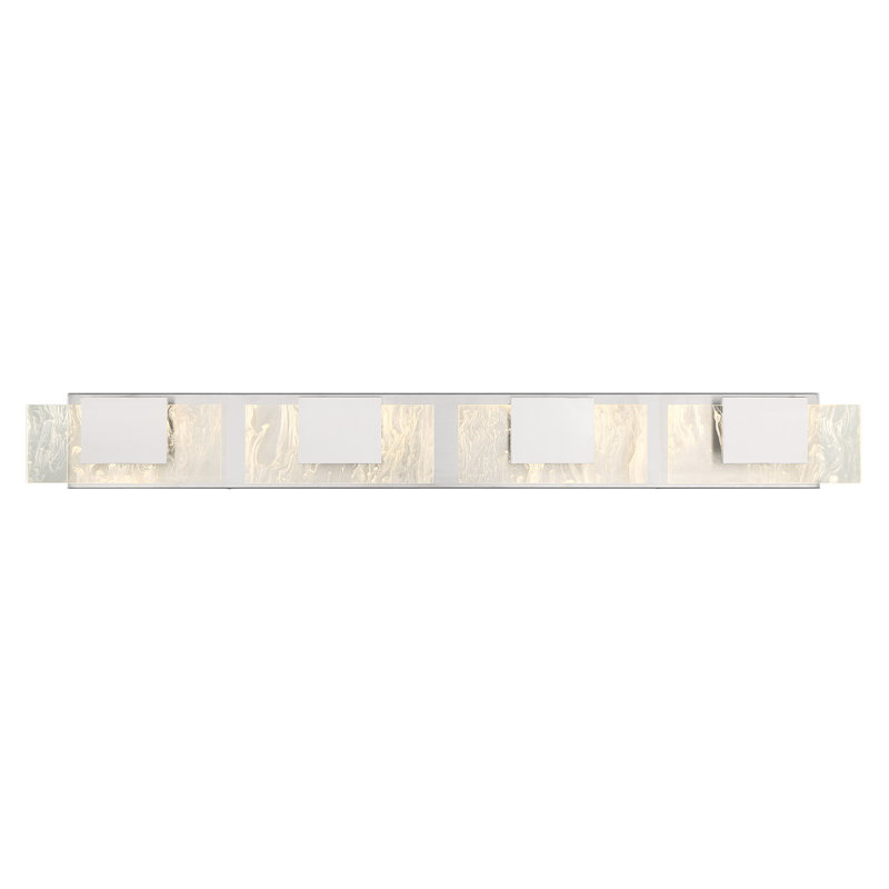 Kasha 4 Light Vanity, Chrome/Nickel