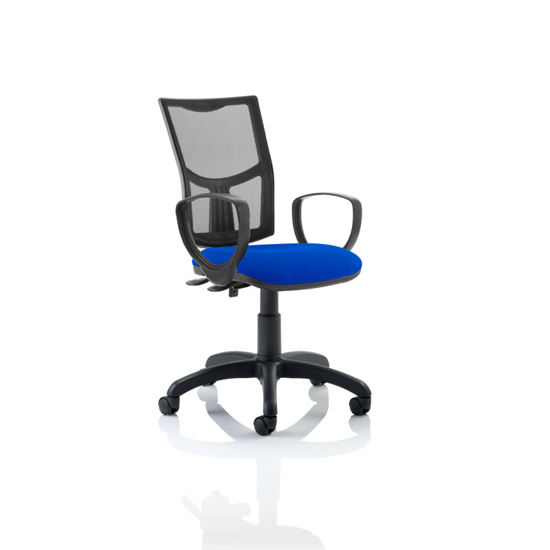 Symple Stuff Eclipse Office Chair, Blue, With Loop Arm