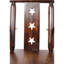 Tabouret de bar ergonomique rustique brun - pivotant sur 360 °, bois de sapin, étoile décorative pour café, pivotant pour bistro, pub, salle à manger