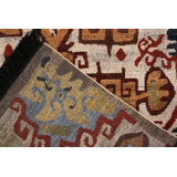 Rug & Kilim’S Russian Rug In Orange And Beige Brown Tribal Pattern