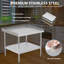 Table-gril en acier inoxydable avec capacité de 400 lb avec pieds réglables, cloison de 2 po pour hôtel, maison, restaurant commercial, cuisine-125969079