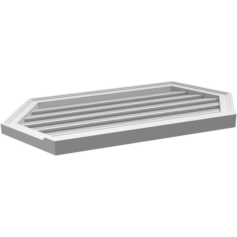 Évent horizontal fonctionnel à pignon en uréthane à surface horizontale Signature, H 20 po x l 38 po x P 2 po