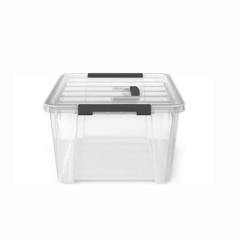 Clear Stackable Plastic Storage Bins with Lids, 5-Litre, 6-Pack