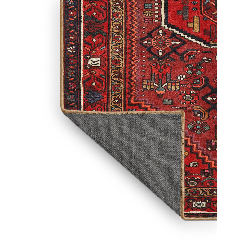 Tapis jaune clair/marron/noir Sabala, Rectangle 5 pi x 7 pi