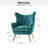 Avianna 29.25'' Wide Tufted Velvet Wingback Chair-1147946429