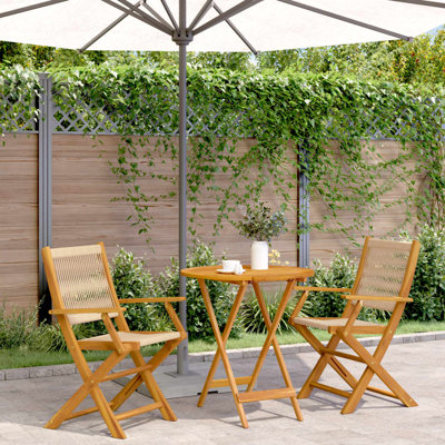 Damari 2 - Person Wood Patio Dining Set with