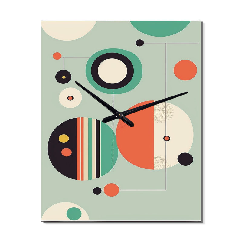 Mid-century Retro Dimensions II Wall Clock, Extra Small