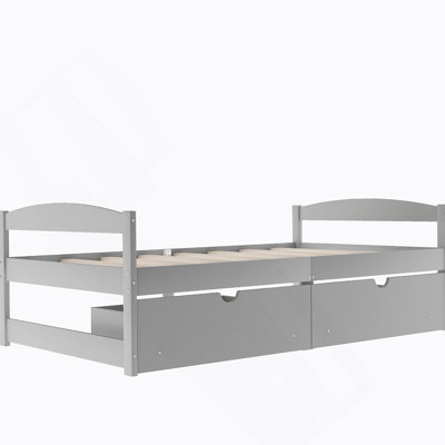 Lit plateforme simple avec deux tiroirs