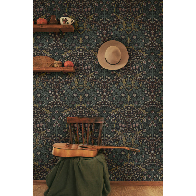 Saxman 5.5m X 53cm Matte Peel and Stick Wallpaper Roll, Blacksmith/Cliffside