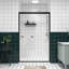 Cabine de douche à double coulissement en verre trempé transparent de 1/4 po (6 mm) avec protection contre les chocs et imperméable-118932953