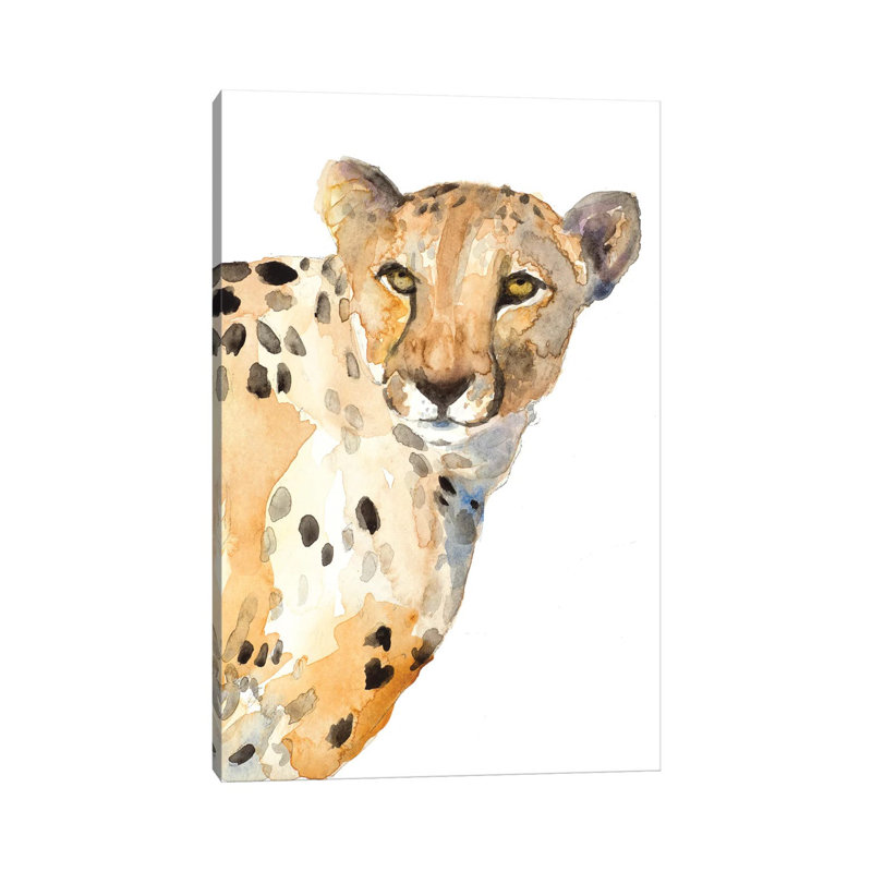 Standing Cheetah by Lanie Loreth - Wrapped Canvas Painting, 101.6 cm H x 66.04 cm W x 3.175 cm D