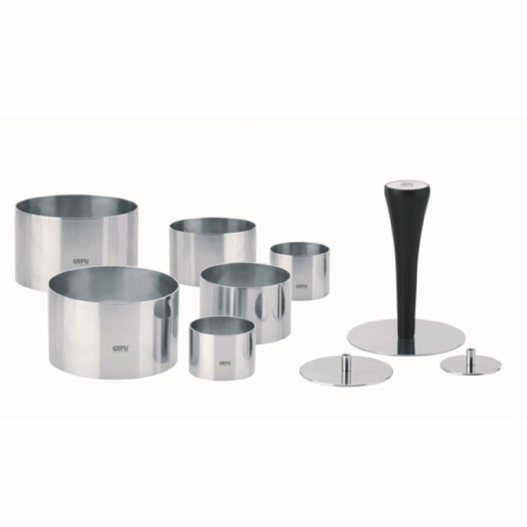 Gefu Set of 10 Formidable Professional Dish-ring - Silver