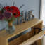 3 Drawer Mirrored Flip Down Shoe Storage Cabinet Free Standing Cabinet For Hallway-2029706705