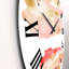 Horloge murale moderne abstraite avec taches or rose, beige et rouges-60187539