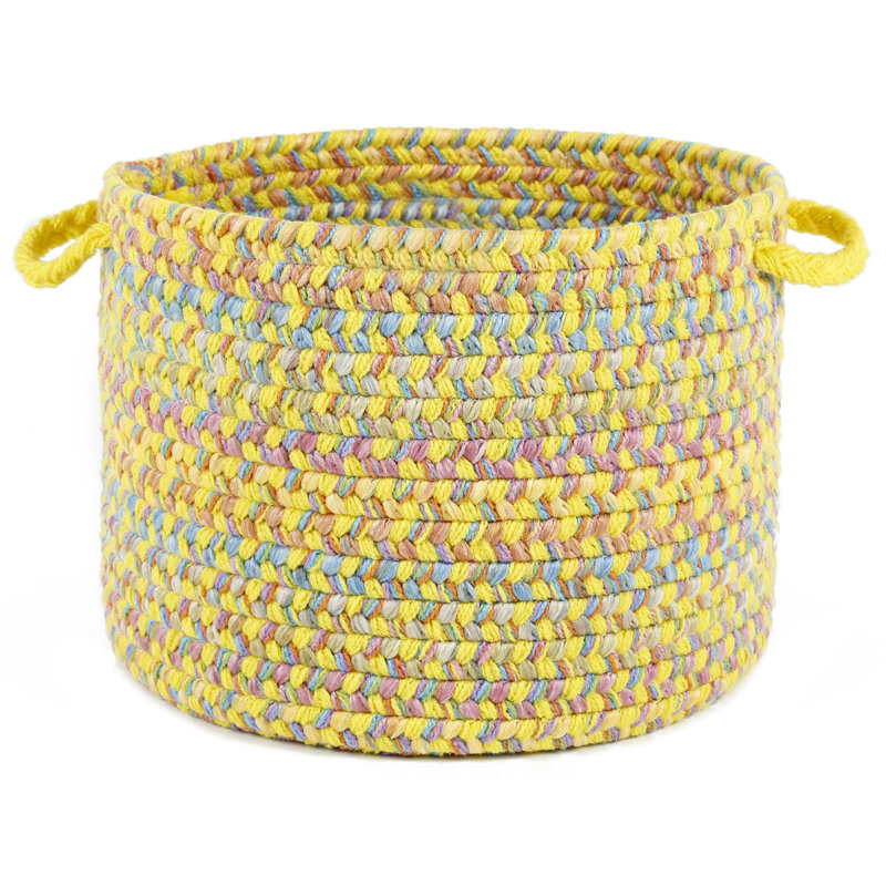 Panier en tissu Berklee, H 8 po x l 10 po x P 10 po, Jaune