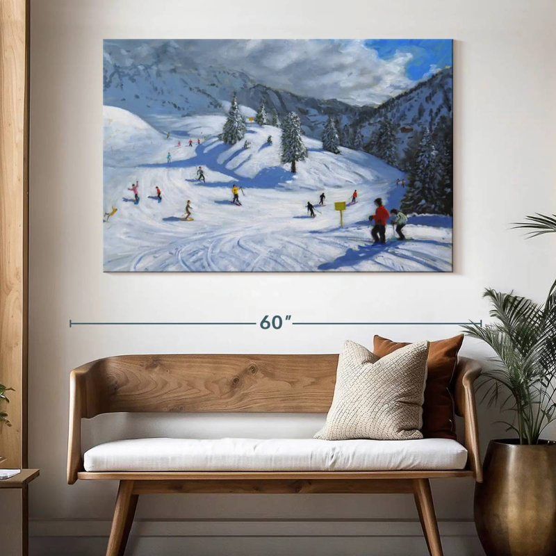 Sireci skiant à Kitzbuhel, H 34 po x l 51 po