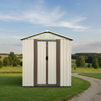 White Pointed-roof Outdoor Storage Garden Canopy (5 Feet X 3 Feet); Aluminum Alloy Frame, Sturdy, Durable, And Corrosion-resistant.