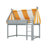 Loft Bed With Canopy, Led Lights & Book Shelf, Gray-1068987904-1068987905