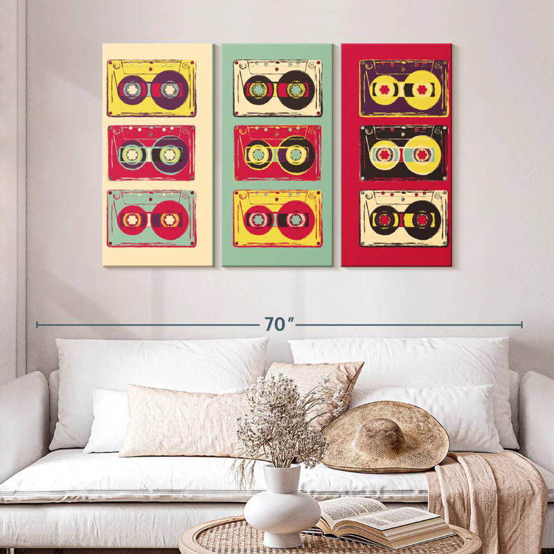 Abarca Retro Tapes, 32" H x 50" W