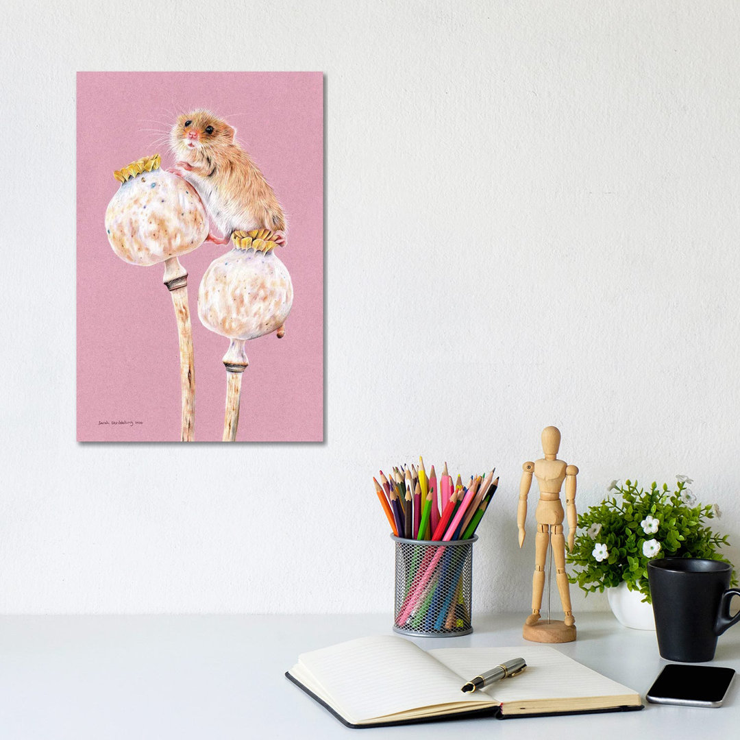 Harvest Mouse von Sarah Stribbling - Galerie-verpackte Leinwand Giclée auf Leinwand