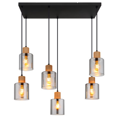 Daneya 6 - Light Matte Black Pendant