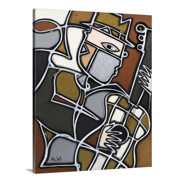Malveaux «Funky Guitare» par Brittiney, reproduction d'art, H 20 po x l 16 po x P 1,5 po, Toile
