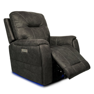 Upholstered Home Theater Seat with Cup Holder