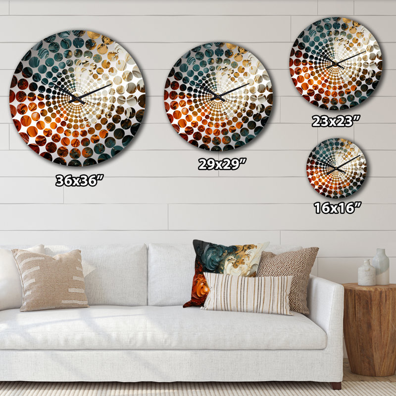 Loucille - Horloge murale peinture abstraite, Petit
