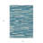 3' X 5' Teal Blue And Ivory Striped Washable Indoor Outdoor Area Rug