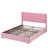 Auxter Full Size Upholstered Bed Frame with 4 Storage Drawers and Storage Wingback Headboard, Velvet Full Platform Storage Bedframe, Mattress Foundation with Wooden Slats Support, No Box Spring Needed, Pink-402897218-402897216