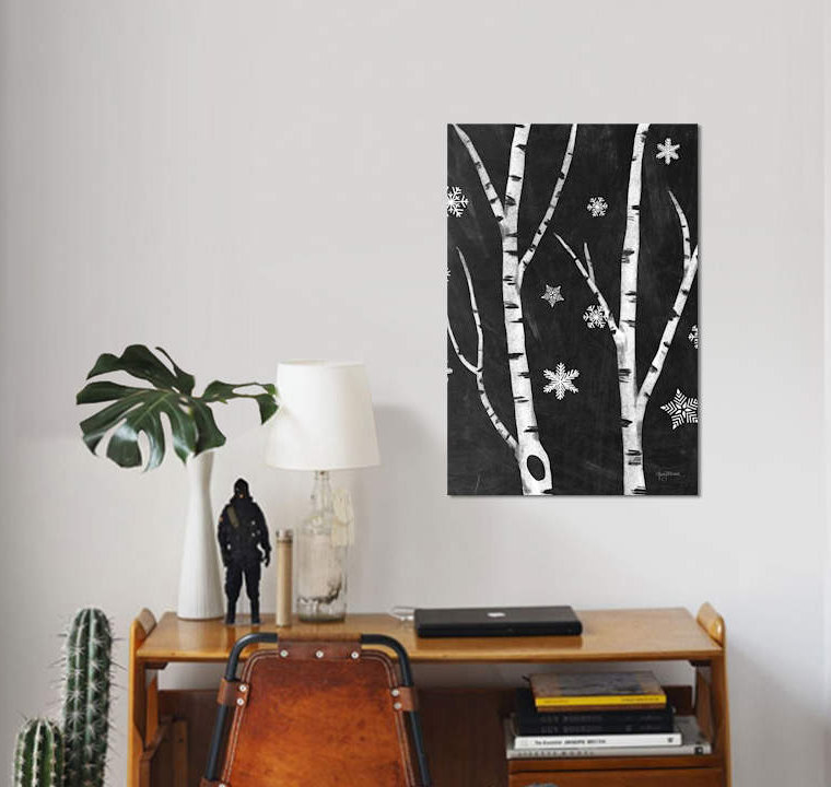 « snowy birches iv » par mary urban, impression sur toile, H 12 po x l 8 po x P 0,75 po, Pas de tapis, Toile tendue
