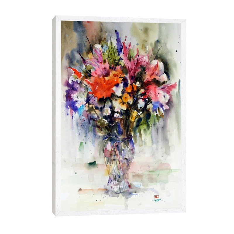 Still Life by Dean Crouser - Floater Frame Painting on Canvas, White