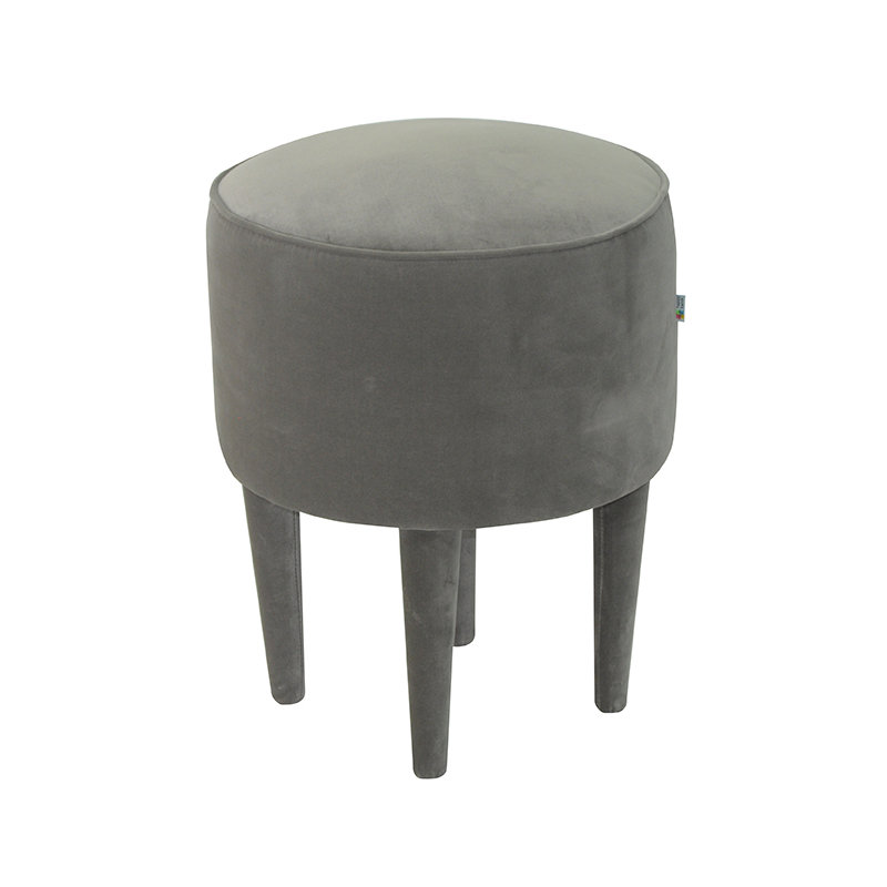 Solid + Manufactured Wood Accent Stool, Grey
