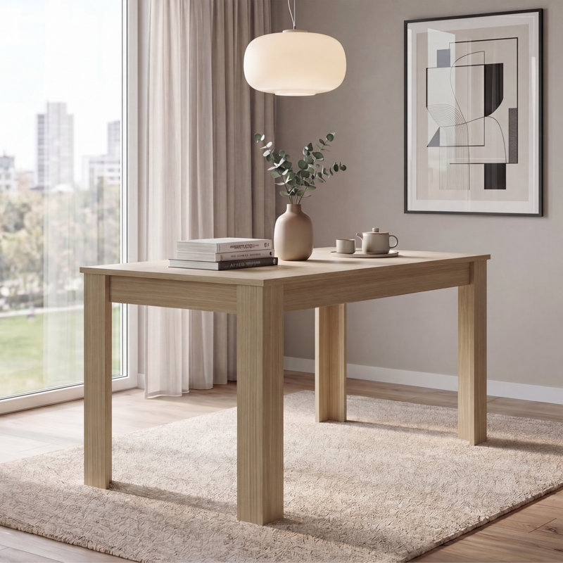 Iriemi Dining Table, Oak, 74cm H x 117cm L x 76.5cm W