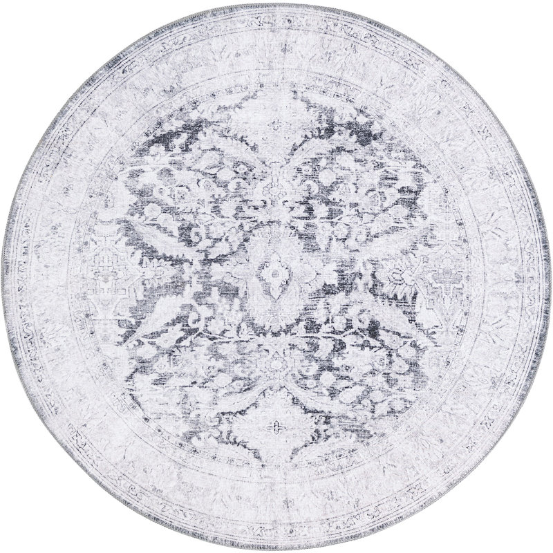 Mauri Chenille Oriental Indoor Rug, Round 5'