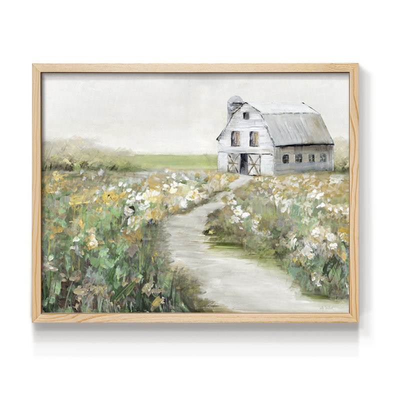Quiet Meadow Farm -Framed Print - Restickable, 11" H x 14" W, Natural