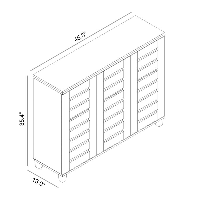 Lismore 16 Pair Shoe Storage Cabinet