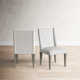 Tate Upholstered Swing Back Side Chair in White