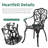 Round 2 - Outdoor Cast  Aluminum Bistro Set with Umbrella Hole,Outdoor Patio Bistro Sets,Black