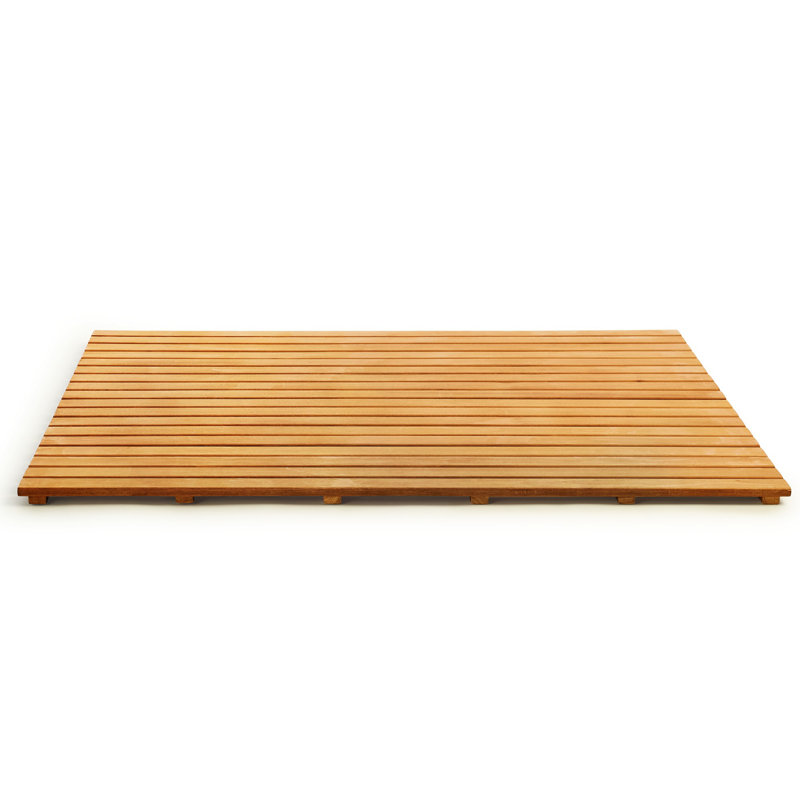 Large Teak Wood Anti-Slip Shower Mat